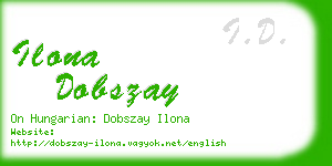 ilona dobszay business card